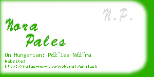 nora pales business card